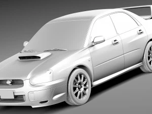 Subaru Impreza STi 2003-2005 3D Model