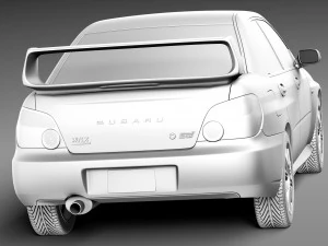 Subaru Impreza STi 2003-2005 3D Model