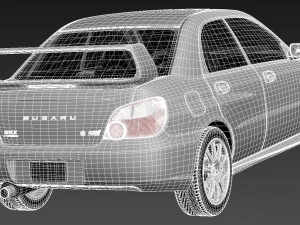 Subaru Impreza STi 2003-2005 3D Model