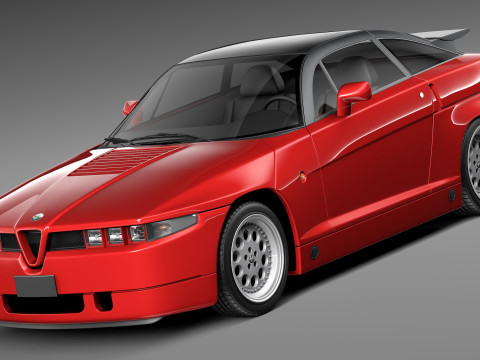 Alfa Romeo SZ Zagato 1989-1991 Modello 3D
