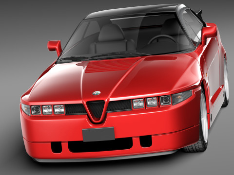 Alfa Romeo SZ Zagato 1989-1991 3D Model
