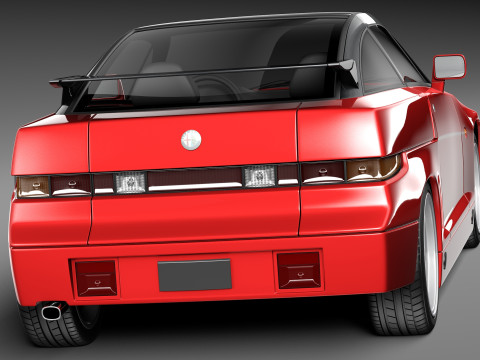 Alfa Romeo SZ Zagato 1989-1991 3D Model