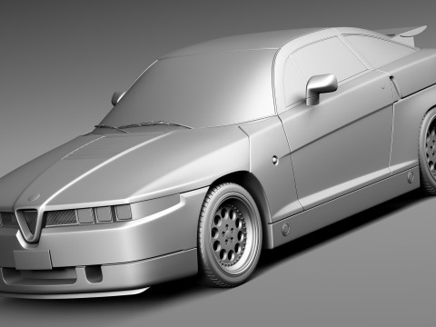 Alfa Romeo SZ Zagato 1989-1991 3D Model