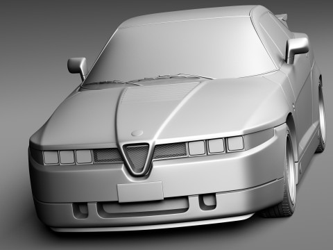 Alfa Romeo SZ Zagato 1989-1991 3D Model