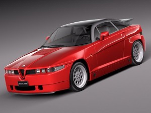 Alfa Romeo SZ Zagato 1989-1991 3D 모델