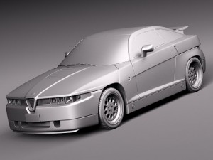 Alfa Romeo SZ Zagato 1989-1991 3Dモデル