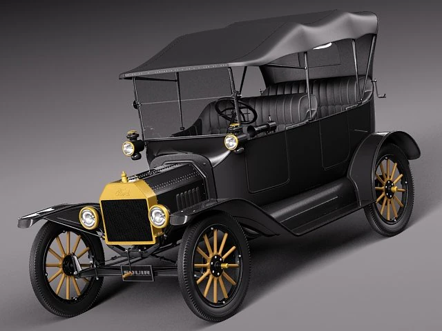Model T Convertible Long 1908-1927 3D Model .c4d .max .obj .3ds .fbx .stl .blend 