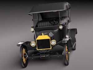 Model T Convertible Long 1908-1927 3D 모델