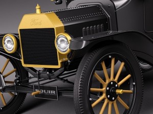 Model T Convertible Long 1908-1927 3D 모델