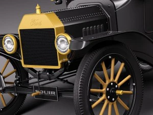 Model T Convertible Long 1908-1927 3D Model