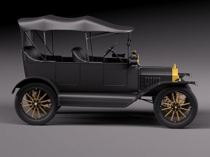 Model T Convertible Long 1908-1927 3D 모델