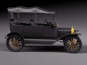 Model T Convertible Long 1908-1927 3D Model