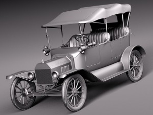 Model T Convertible Long 1908-1927 3D 모델