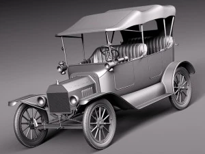 Model T Convertible Long 1908-1927 3D Model