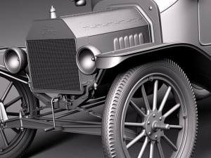 Model T Convertible Long 1908-1927 3D 모델
