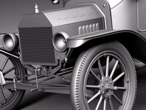 Model T Convertible Long 1908-1927 3D Model
