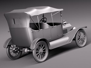 Model T Convertible Long 1908-1927 3D 모델