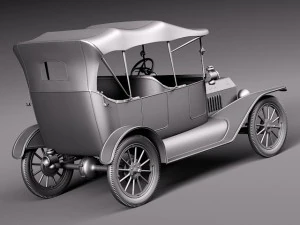 Model T Convertible Long 1908-1927 3D Model