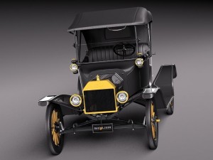 Model T Convertible Short 1908-1927 Modèle 3D