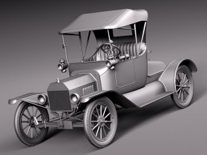 Model T Convertible Short 1908-1927 Modèle 3D