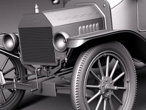 Model T Convertible Short 1908-1927 3D Model