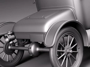 Model T Convertible Short 1908-1927 3D Model