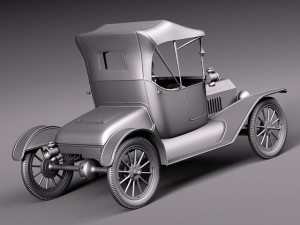 Model T Convertible Short 1908-1927 Modèle 3D