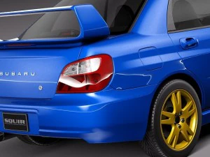 Subaru Impreza STI 2001 3D Model