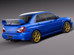 Subaru Impreza STI 2001 Modelo 3D