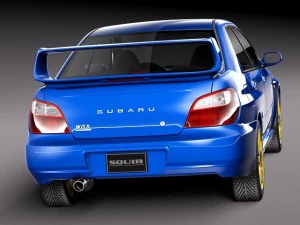 Subaru Impreza STI 2001 3D Model