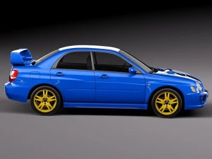 Subaru Impreza STI 2001 3D Model