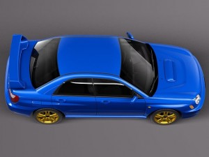 Subaru Impreza STI 2001 Modelo 3D