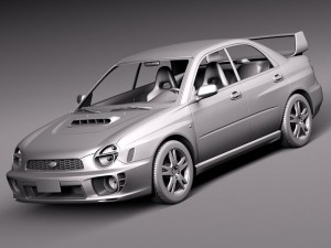 Subaru Impreza STI 2001 Modelo 3D