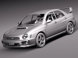 Subaru Impreza STI 2001 3D Model