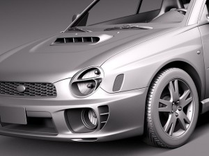 Subaru Impreza STI 2001 Modelo 3D