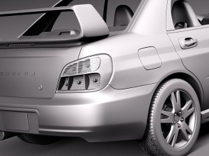 Subaru Impreza STI 2001 Modelo 3D