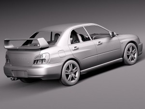 Subaru Impreza STI 2001 Modelo 3D