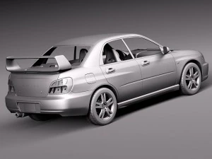 Subaru Impreza STI 2001 3D Model