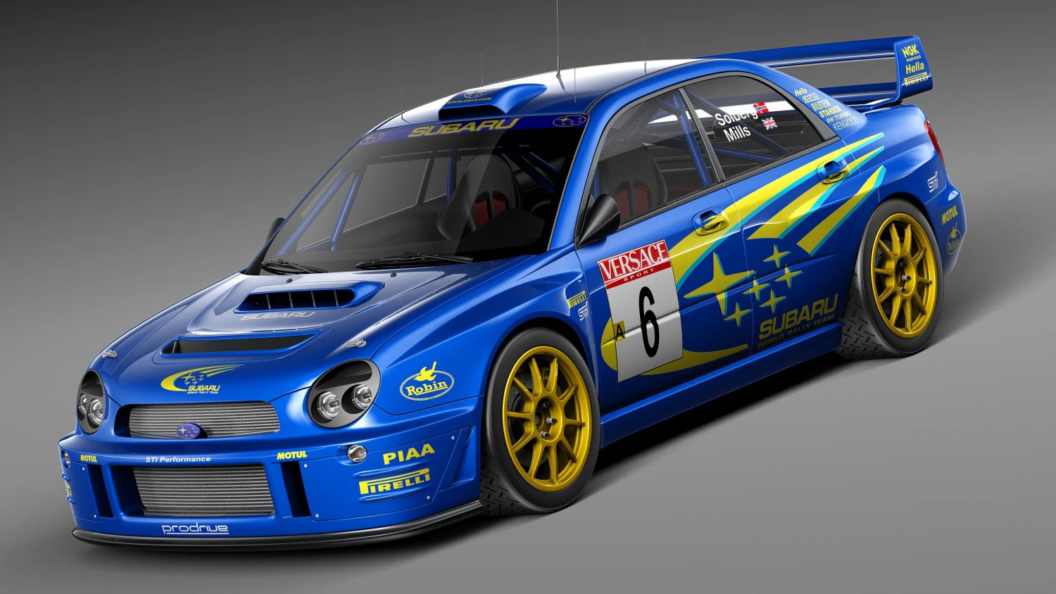 Subaru Impreza STi WRC 2001 3D Model .c4d .max .obj .3ds .fbx .stl .blend 