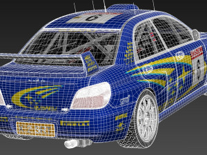Subaru Impreza STi WRC 2001 3Dモデル in 競争 3DExport Subaru Impreza STi WRC 2001 3Dモデル in 競争 3DExport