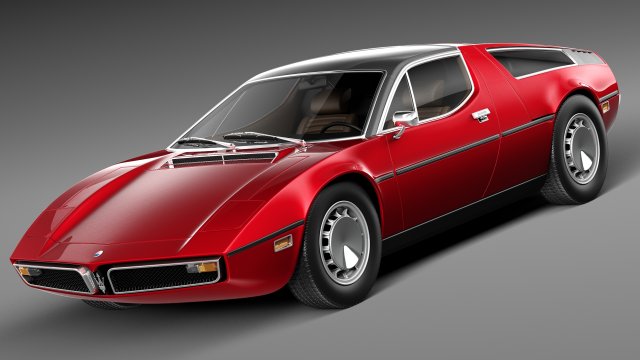 Maserati Bora 1971-1978 Modelo 3D .c4d .max .obj .3ds .fbx .stl .blend 