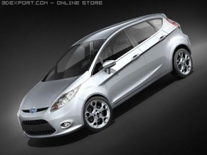 Fiesta 5-door Hatchback 2009 3D Model
