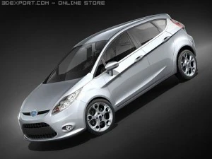 Fiesta berlina 5 porte 2009 Modello 3D