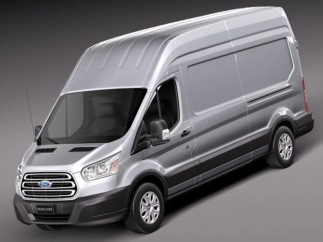 Transit High Van 2014 3D Model .c4d .max .obj .3ds .fbx .stl .blend