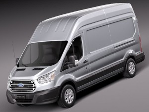 Transit High Van 2014 3D Model