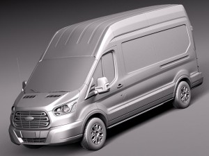 Transit High Van 2014 3Dモデル