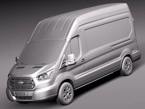 Transit High Van 2014 3D Model