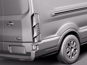Transit High Van 2014 3D Model