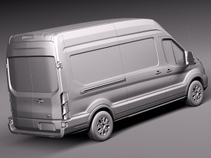 Transit High Van 2014 3Dモデル