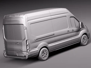 Transit High Van 2014 3D Model